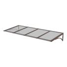 Toldo Fixo Policarbonato Alveolar Cristal - 1,50m x 1,00m - Estrutura Bronze