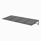 Toldo Fixo Policarbonato Alveolar Fume - 1,50m x 1,00m - Estrutura Bronze