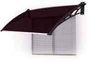 Toldo Fixo Versátil p/ portas, janelas e ar-condicionado de 80 x 60 cm - Braço Preto com Chapa Preta