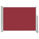Toldo lateral VidaXL Tecido retangular vermelho de poliéster UV