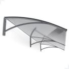 Toldo Policarbonato Versátil 1.5x0.50m Cinza com Translúcido