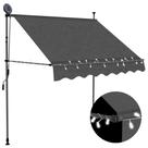Toldo Retráctil vidaXL Manual con LED 200x120 cm Antracita
