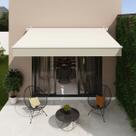 Toldo Retratil Manual 300x200cm Bege Aluminio - Deluxe