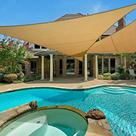 Toldo Vela Cobertura De Sombreamento Triangulo Sombralux Areia + Kit de Instalação