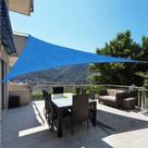 Toldo vela cobertura sombreamento triangulo sombralux azul
