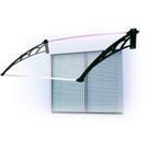 Toldo Versátil 80x60cm Braço Preto com Chapa Cristal