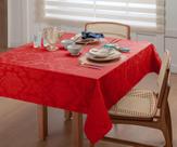 Tolha De Mesa Retangular Para Natal 10 Lugares 3,00m Jacquard Vermelho Lançamento Tolha De Mesa Retangular Para Natal 10 Lugares 3,00m Jacquard Vermelho Lançamento