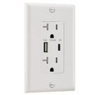 Toma USB WENGART QC3.0 PD3.0 20W 20A con protección contra manipulación, color blanco