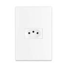 Tomada 02p +t + suporte + placa 20 amperes - cs - 250v plastico isolante