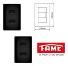 Tomada 10a 2p+t Habitat Black Preta Ref.4056 Fame