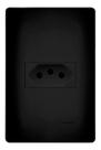 Tomada 10a Fame 2p+t 4x2 Habitat Black Preta Ref.4052