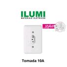 Tomada 10A Stylus Branca Ilumi