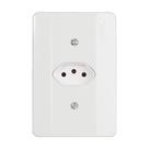Tomada 2 Pinos+Terra 10A Com Placa Mec-Tronic - Mectronic