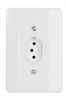 Tomada 2 x 4 com Placa 10 A Branco Vertical Mectro - Mec tronic