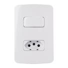 Tomada 20 A + Interruptor Simples 10 A 1Bat 19474- Margirius Tomada 20 A + Interruptor Simples 10 A 1Bat 19474- Margirius