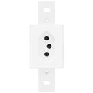 Tomada 2P+T 10A 250 Volts Blanc - 1335 - FAME