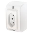 Tomada 2P+T 10A 250 Volts Sobrepor - 2549 - FAME