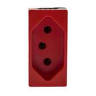Tomada 2p t 10a 250v b.automatica 1m vermelha 615039vm pial plus +