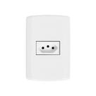 Tomada 2P+T 10A 250V com Placa 4x2 Pluzi Pluzie