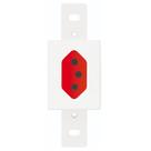 Tomada 2P+T 20A 250 Volts Vermelha Blanc - 2335 - FAME