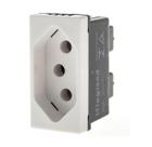 Tomada 2p t 20a 250v b.parafuso 1m branca 615060bc pial plus+