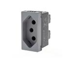 Tomada 2p t 20a 250v b.parafuso 1m cinza 615060cz pial plus +