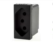 Tomada 2p t 20a 250v b.parafuso 1m preta 615060pt pial plus+