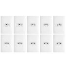 Tomada 2p+T 20a/250v com placa 4x2 Fame Habitat - Kit 10 un