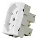Tomada 2p+t 20a e 10a Bca Modelo Sleek Margirius Cor Branco