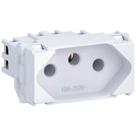 Tomada 2p+t Com 10 Ampères 250 Volts Branco - E011100110 - Wetzel