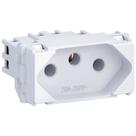 Tomada 2P+T com 20 Ampères 250 Volts Branco - E011100120 - WETZEL