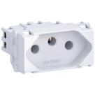 Tomada 2p+t Com 20 Ampères 250 Volts Branco - E011100120 - Wetzel