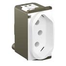 Tomada 2p+t com Identificador de Tensão 1 Módulo Nereya Branca 10a 250v - Legrand