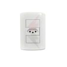 Tomada 2P+T Com Placa 4x2 Branca 10/20A 250V - pluzie