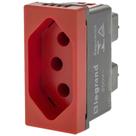 Tomada 2p+t De 10 Ampères 250 Volts Automática 1m Vermelha - 615039vm - Pial Plus