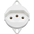 Tomada 2p+t Para Tampa De Piso Tramontina 10 A 250 V Branca Tramontina