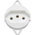 Tomada 2P+T para Tampa de Piso Tramontina 10 A 250 V Branca Tomada 2P+T para Tampa de Piso Tramontina 10 A 250 V Branca
