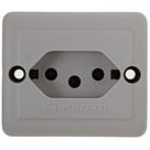 Tomada 2p+t Pb 20a Retangular Sobrepor Cinza - 1713020 - Lorenzetti Tomada 2p+t Retangular Sobrepor Cinza 20a