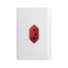 Tomada 2P+T Vertical de 20 Ampères Vermelha da Linha Novara - 1200/46 - DICOMPEL