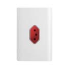 Tomada 2p+t Vertical De 20 Ampères Vermelha Da Linha Novara - 1200-46 - Dicompel