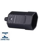 Tomada 3 Pinos 10A 180G Preto