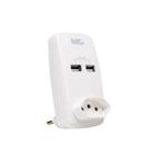 Tomada 3 Pinos 10a Adaptador 2 Portas Usb 2a 5v Bivolt