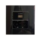 Tomada 3 Pinos 10a + Carregador USB 1A Móvel Marmore Drywall Gesso Granito Móveis Pedra Embutir Preto Margirius