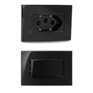 Tomada 3 Pinos 2p+T 10a + Interrutor Simples Sleek Ebony