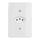 Tomada 3P 20A Horizontal NBR 14136 20A/250V - Linha Millenium - Mectronic