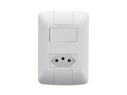 Tomada 6A e Interruptor 10A Simples Aria Branco Tramontina 4209