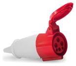 Tomada acoplamento 3p+t 32a vermelho 6h 380/440v omg 4256