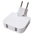 Tomada Adaptador Benjamin Dobrável 10A com 04 Entradas Duplo USB 10A