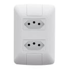 Tomada Aria 20A Dupla 4x2 com Placa Branco Tramontina Tomada Aria 20A Dupla 4x2 com Placa Branco Tramontina