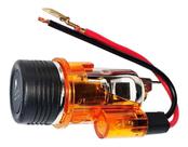 Tomada auxiliar/acendedor universal laranja 12v com iluminacao (valor da unidade)